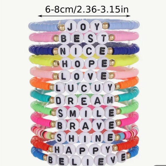 Boho-Chic 12pcs Friendship Rainbow Bracelets - Picture 3 of 4